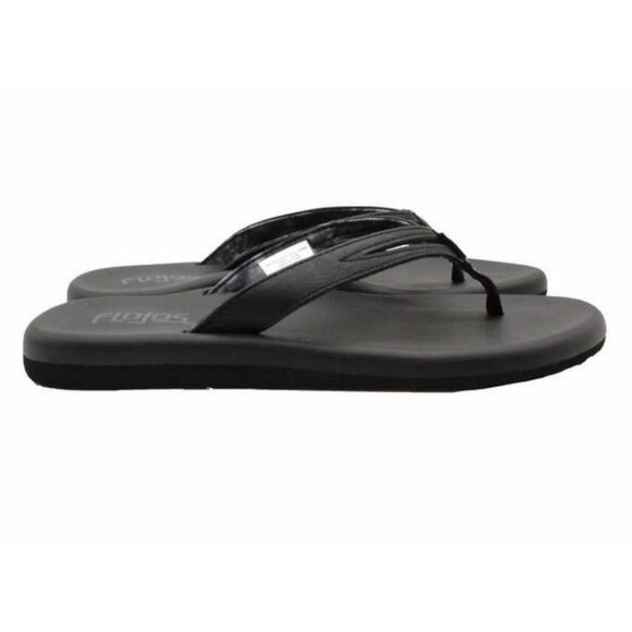 New FLOJOS Sandals Women's 6 Classic Slip-on Flip-flops Everyday shoes Black - Picture 14 of 15